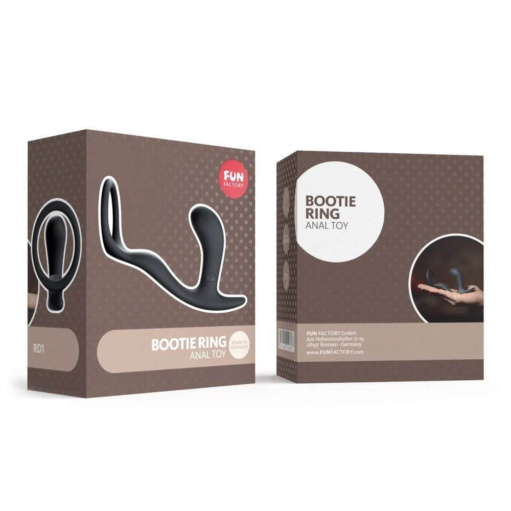 кольцо эрекционное с пробкой fun factory bootie ring, чёрное в Сочи