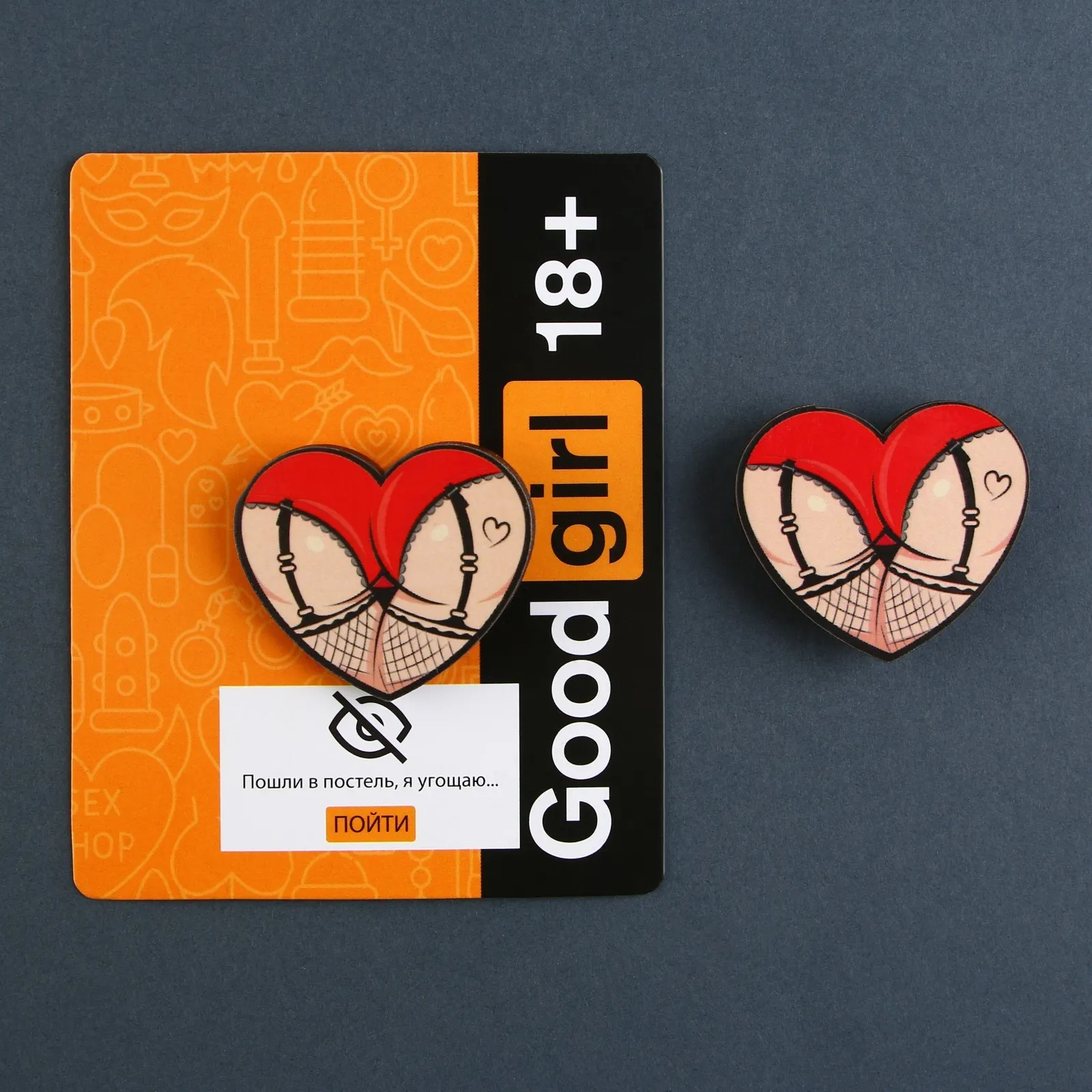 значок деревянный «good girl» в Сочи