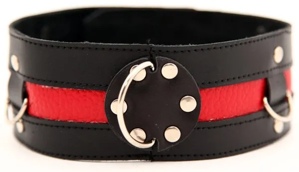 ошейник черный с красным  55005ars в Сочи