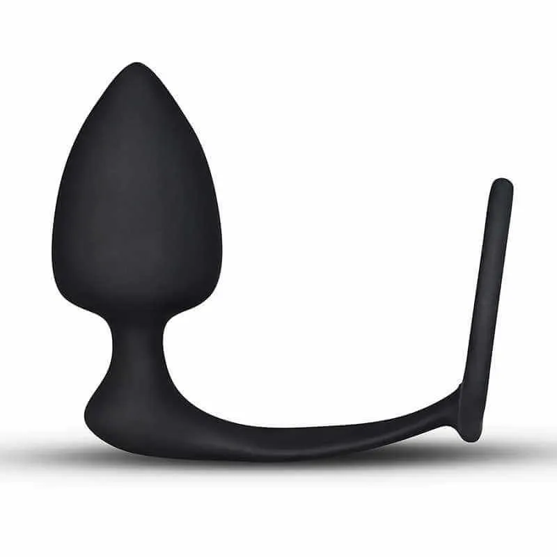 анальная пробка lovetoy combo threat cockring plug, черная в Сочи