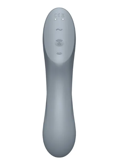 двухсторонний стимулятор с вибрацией и вакуумно-волновым эффектом curvy trinity 3 (bluegrey) (eu+wor в Сочи