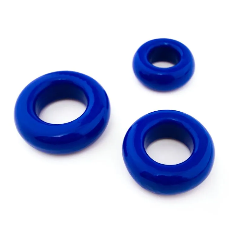 набор эрекционных колец pinkrabbit toyz, синий в Сочи