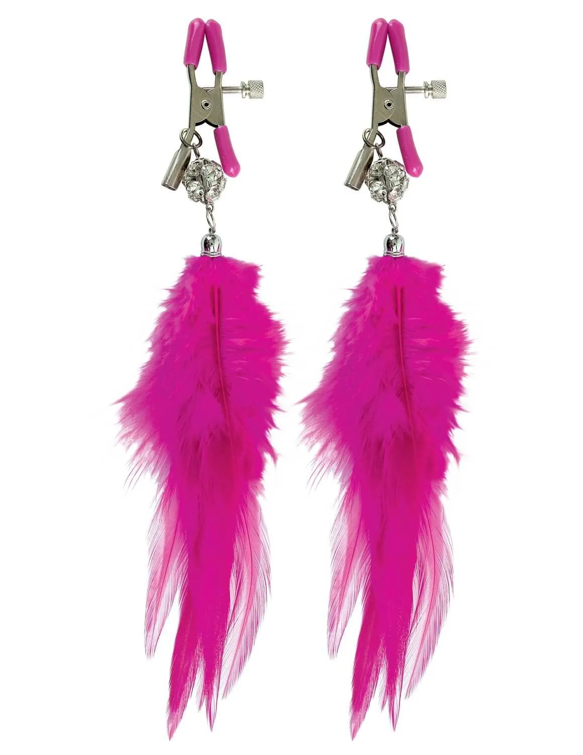 Зажимы на соски Pipedream Fancy Feather Nipple Clamps, розовый