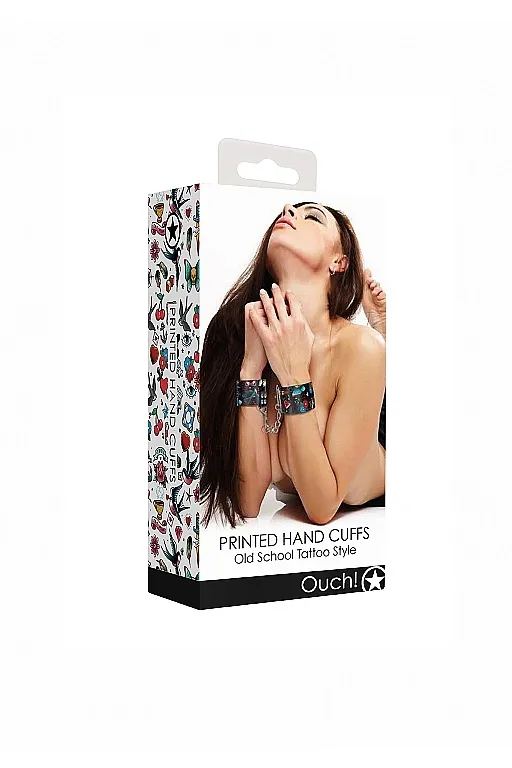 наручники на цепочке printed hand cuffs old school tattoo style в Сочи