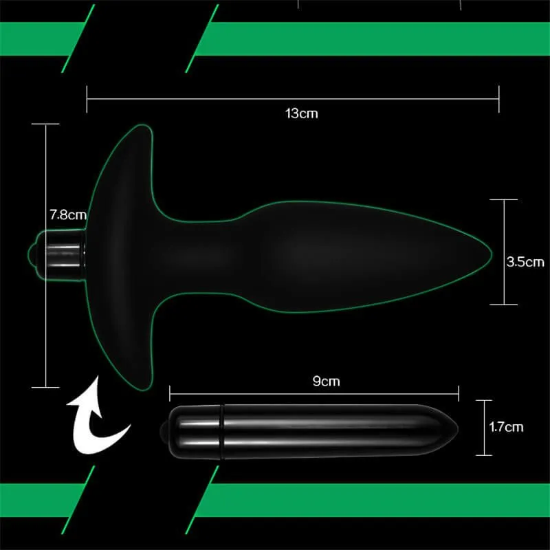 анальная пробка lovetoy silicone fantasy anal plug, с вибрацией, чёрная в Сочи