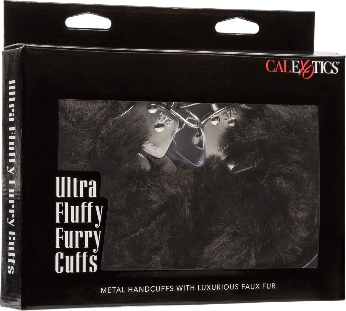 металлические наручники с искусственным мехом ultra fluffy furry cuffs, черные в Сочи