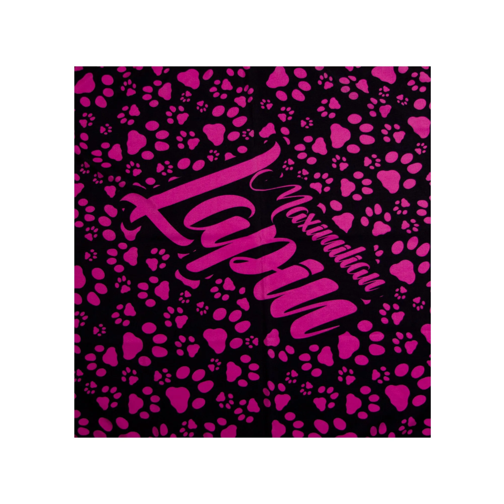 платок pinkrabbit, черный с розовым паттерном (лапки) ml в Сочи