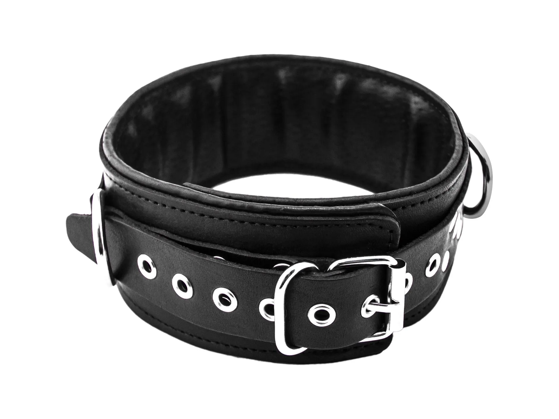 ошейник pinkrabbit на мягкой подкладке, чёрный в Сочи