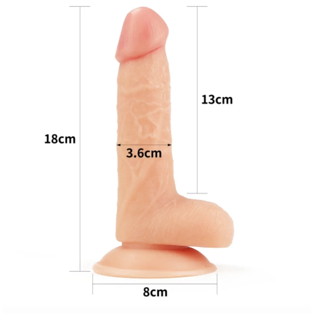 фаллоимитатор реалистичный с венами lovetoy на присоске,18 см в Сочи