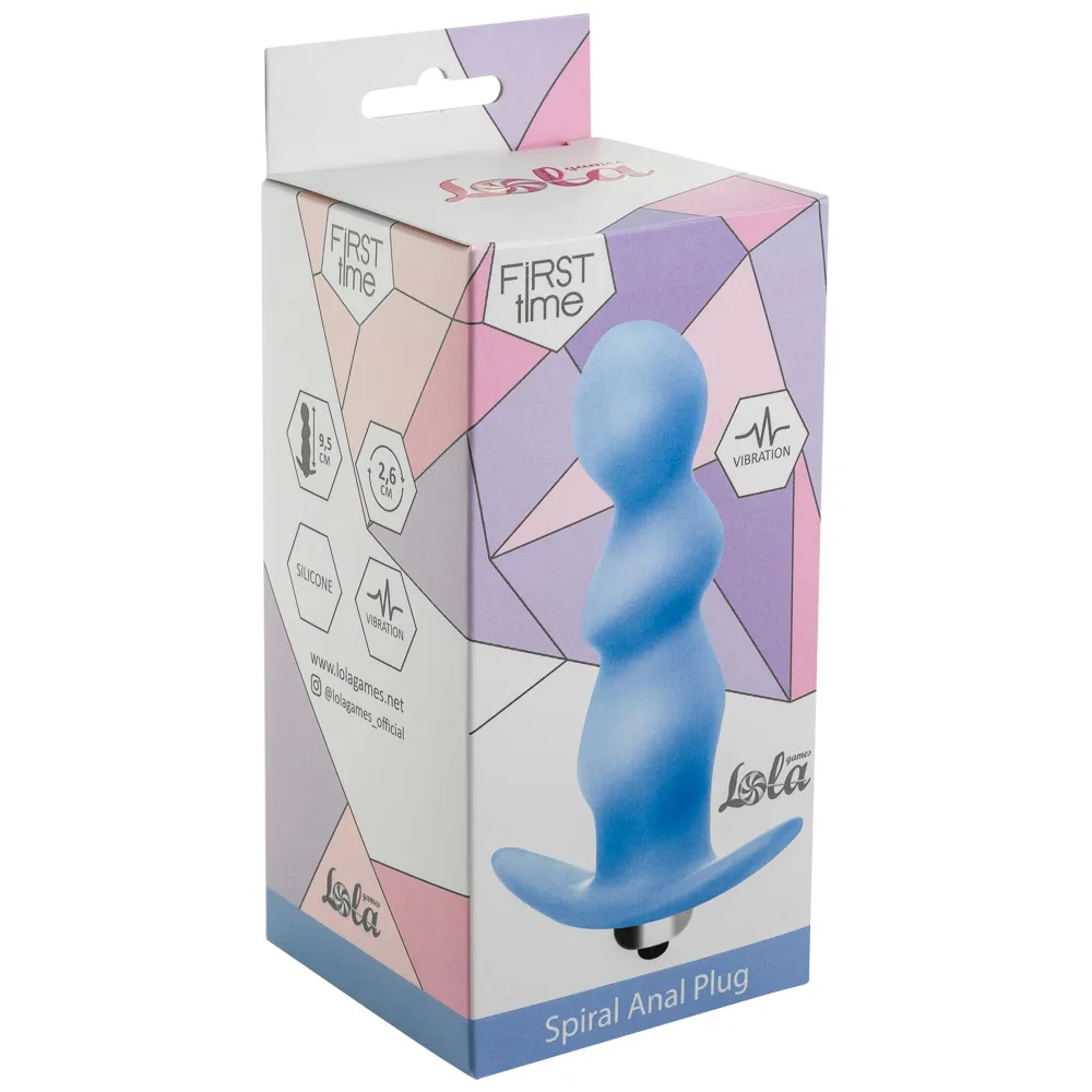 анальная пробка с вибрацией spiral anal plug blue (батарейки ааа) 5008-02lola в Сочи