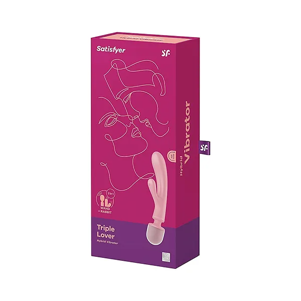 универсальный массажер ванд-кролик satisfyer triple lover, розовый в Сочи