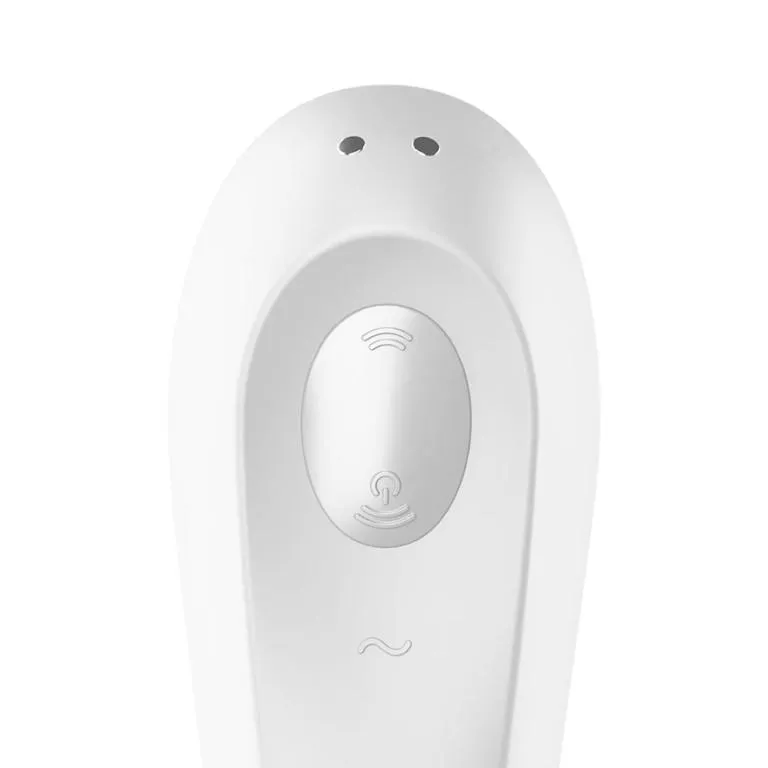 вакуумно-волновой вибромассажер dual  pleasure белый в Сочи