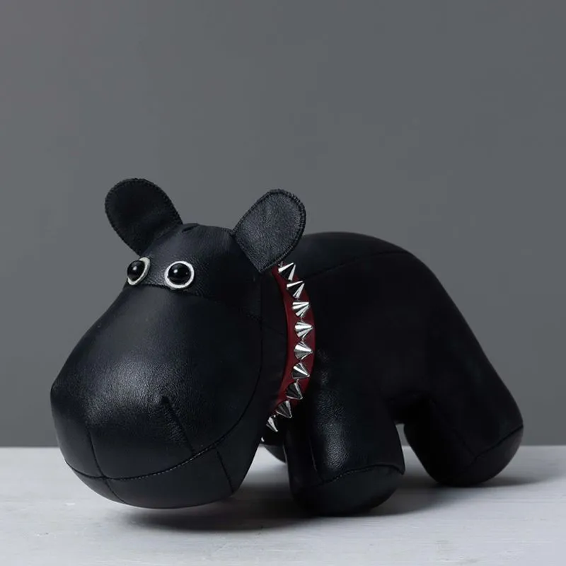 бегемот из натуральной кожи,черный в Сочи