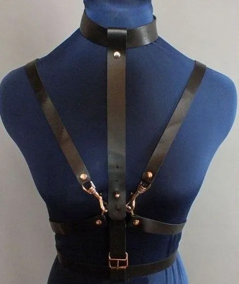 Эротическое бондажный комплект подиум с ошейником, черный в Сочи