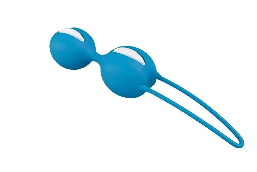 вагинальные шарики fun factory smartballs duo, ярко-голубые в Сочи