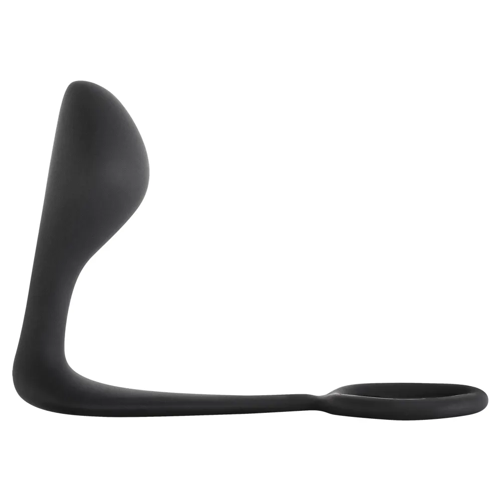 мужской анальный стимулятор с кольцом на пенис button anal plug black 4216-01lola в Сочи