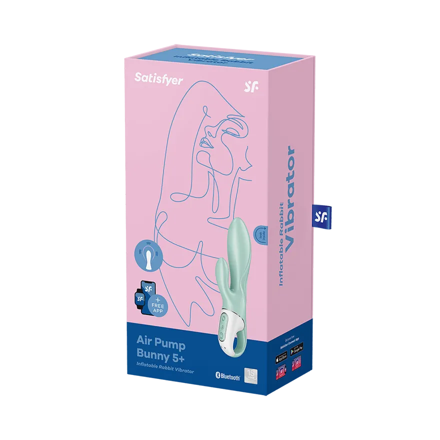 вибратор с функцией расширения satisfyer air pump bunny 5+ mint 038537sa в Сочи