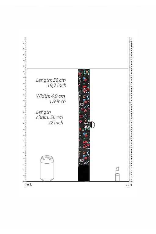 ошейник printed collar with leash old school tattoo style в Сочи