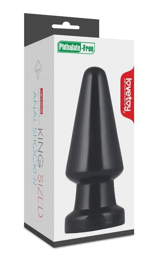 анальная пробка lovetoy king-sized anal shocker, черная в Сочи