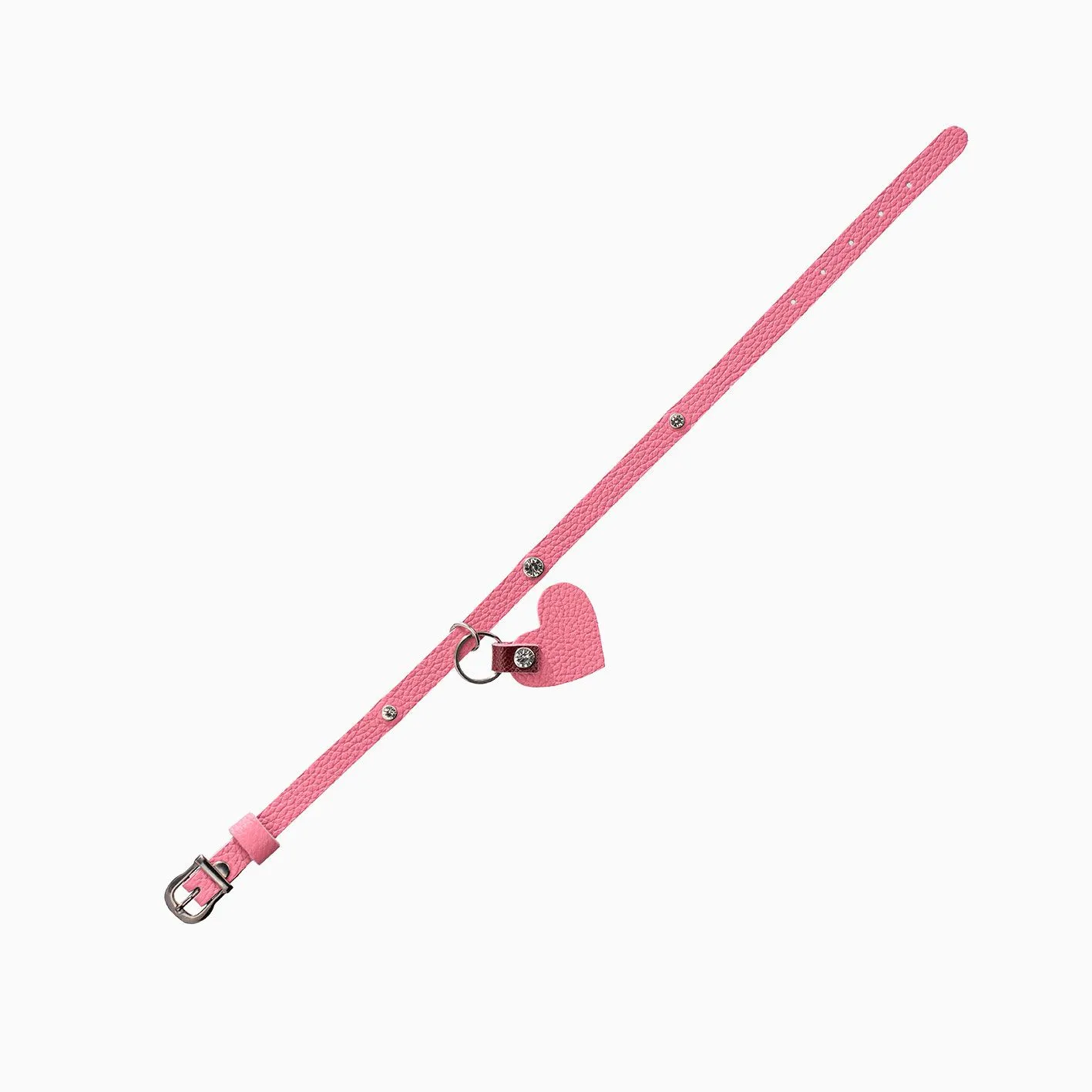 чокер со стразами и съёмным сердцем, розовый в Сочи