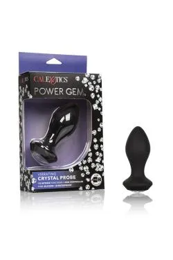 Анальная пробка с вибрацией и кристаллом Power Gem Vibrating Petite Crystal Probe
