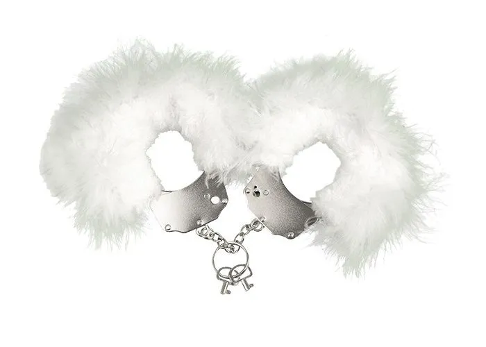 наручники декоративные adrien lastic metallic handcuffs, белые в Сочи