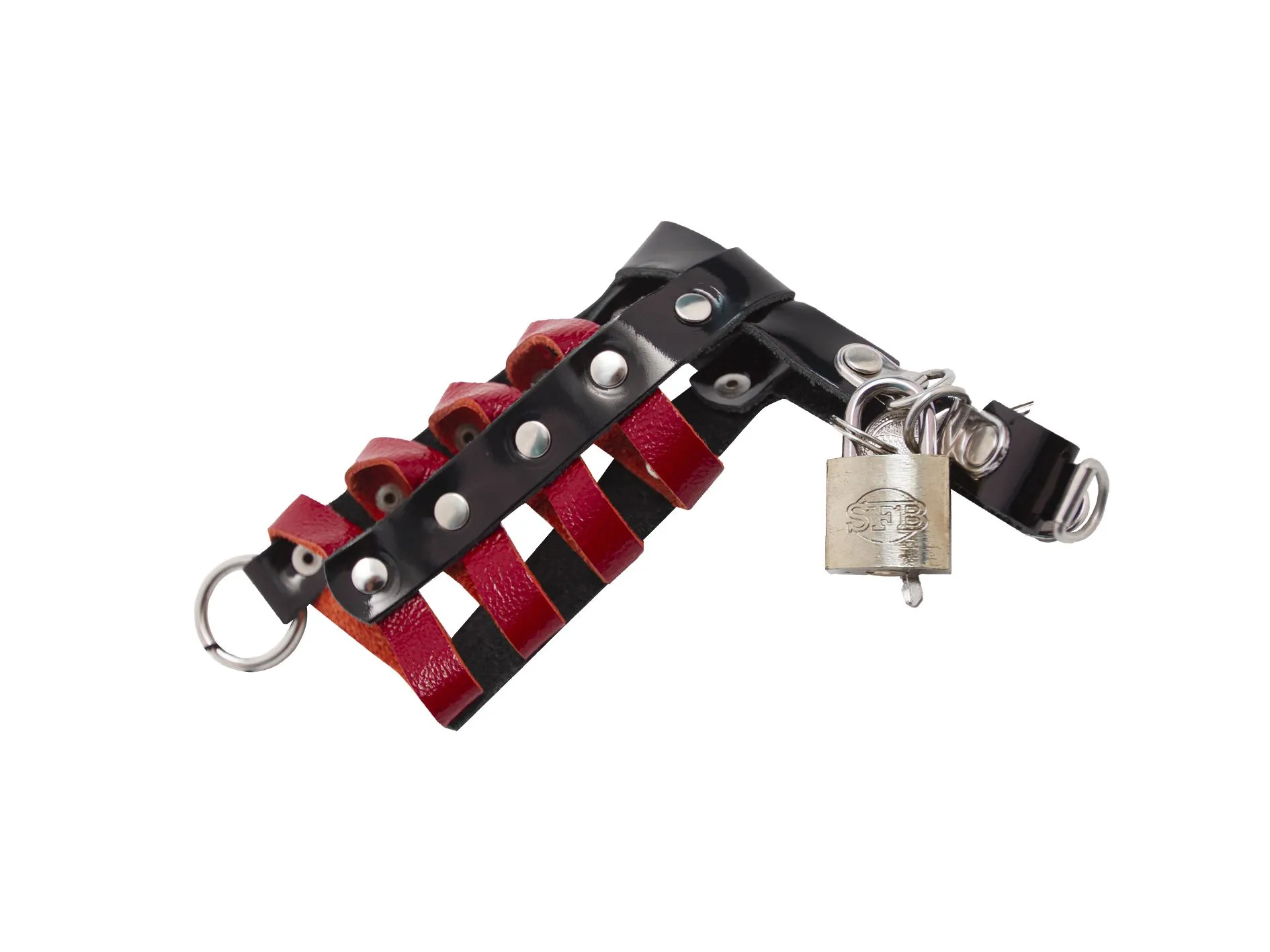 пояс верности красный pinkrabbit с замочком, универсальный размер в Сочи