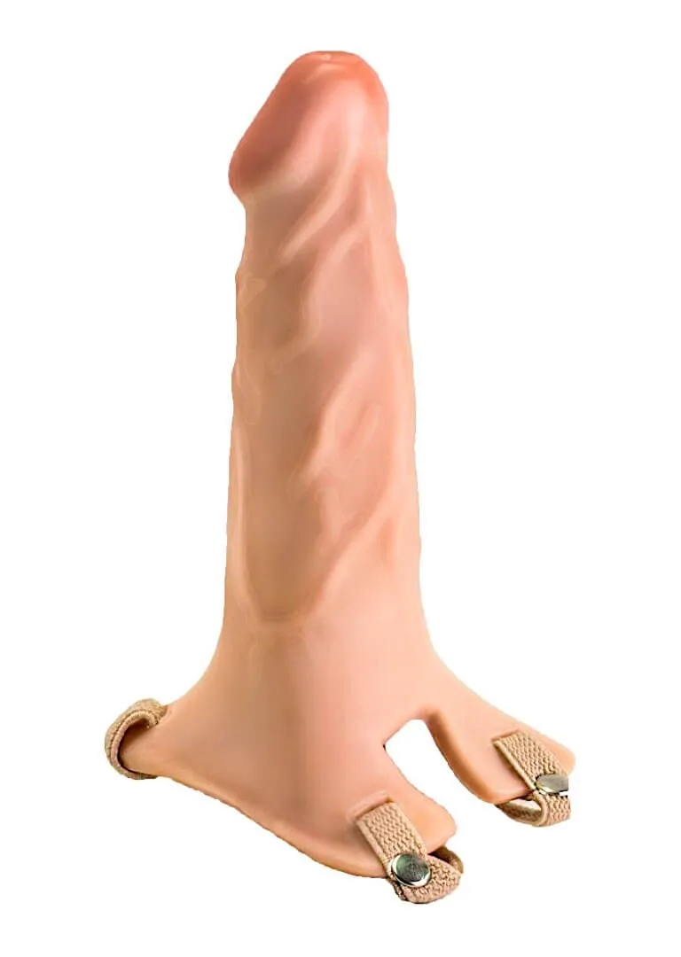 Фаллоимитатор полый Lovetoy каркасный 17 см, телесный