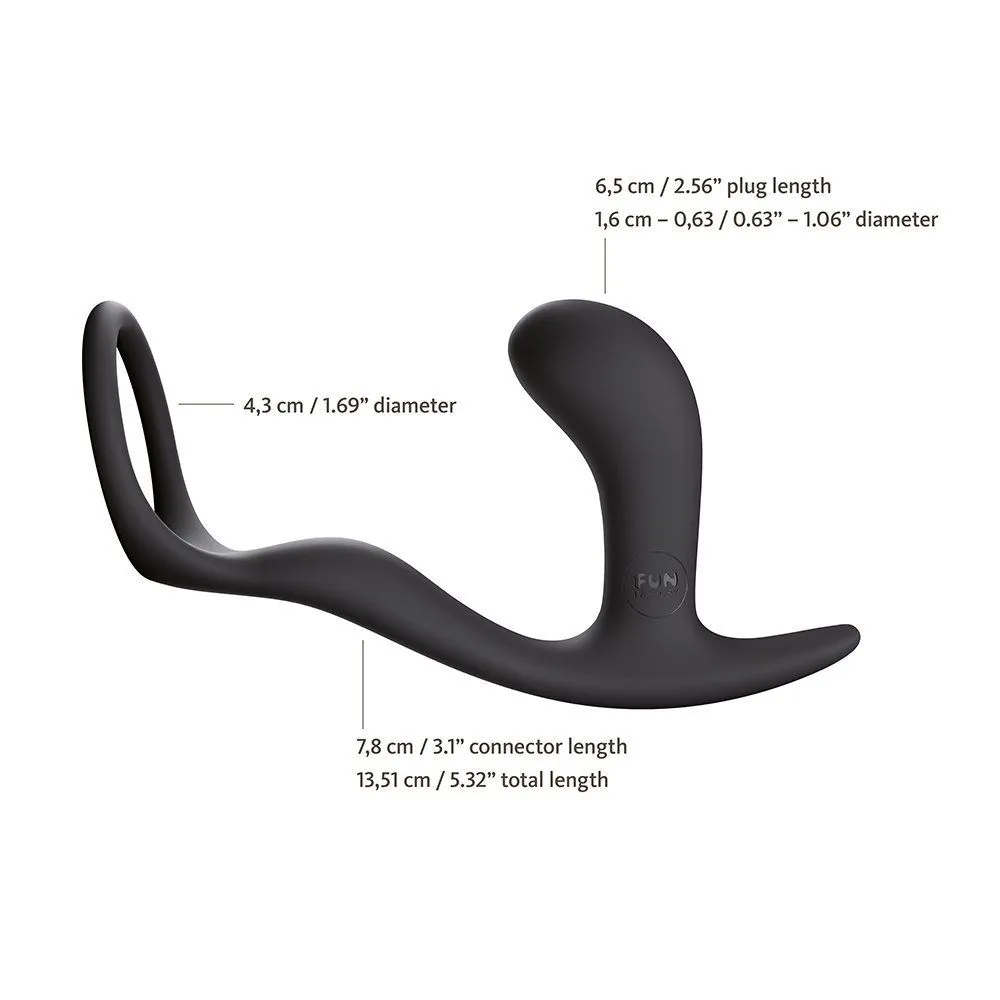 кольцо эрекционное с пробкой fun factory bootie ring, чёрное в Сочи