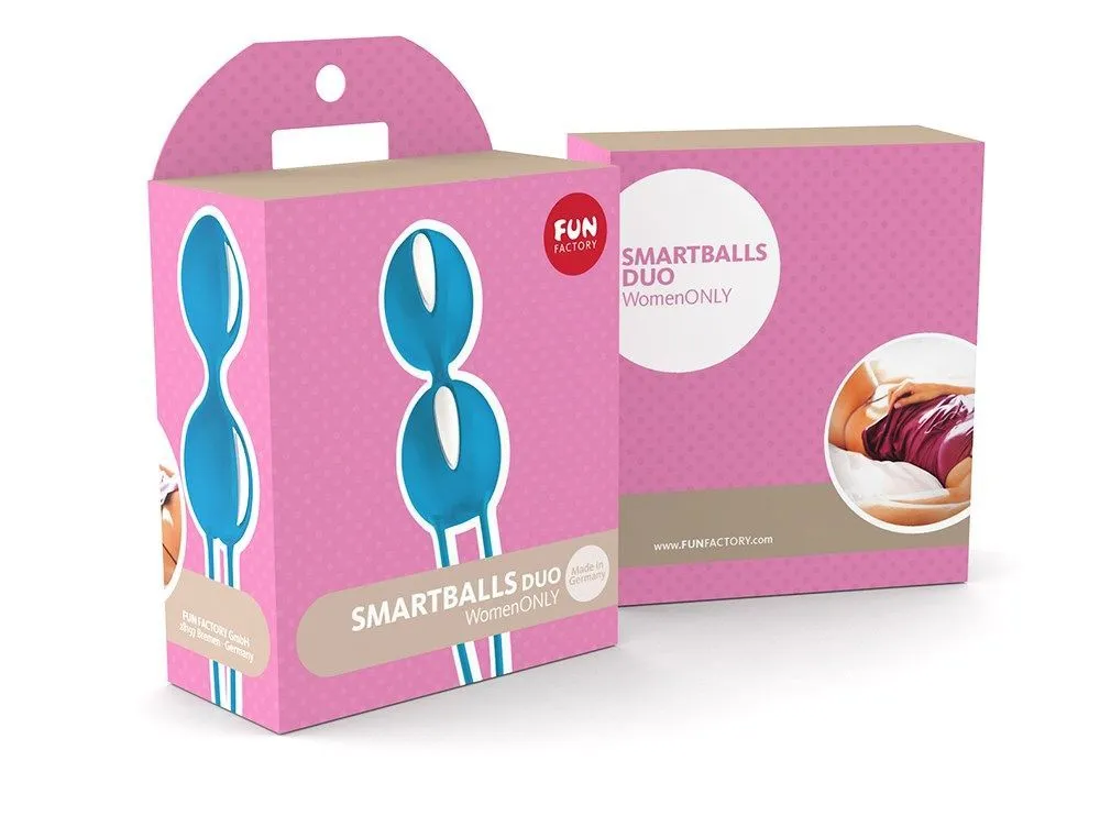 вагинальные шарики fun factory smartballs duo, ярко-голубые в Сочи