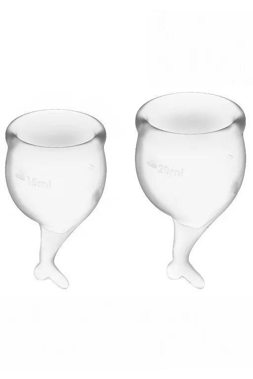 набор менструальных чаш satisfyer feel secure menstrual cup (transparent) в Сочи