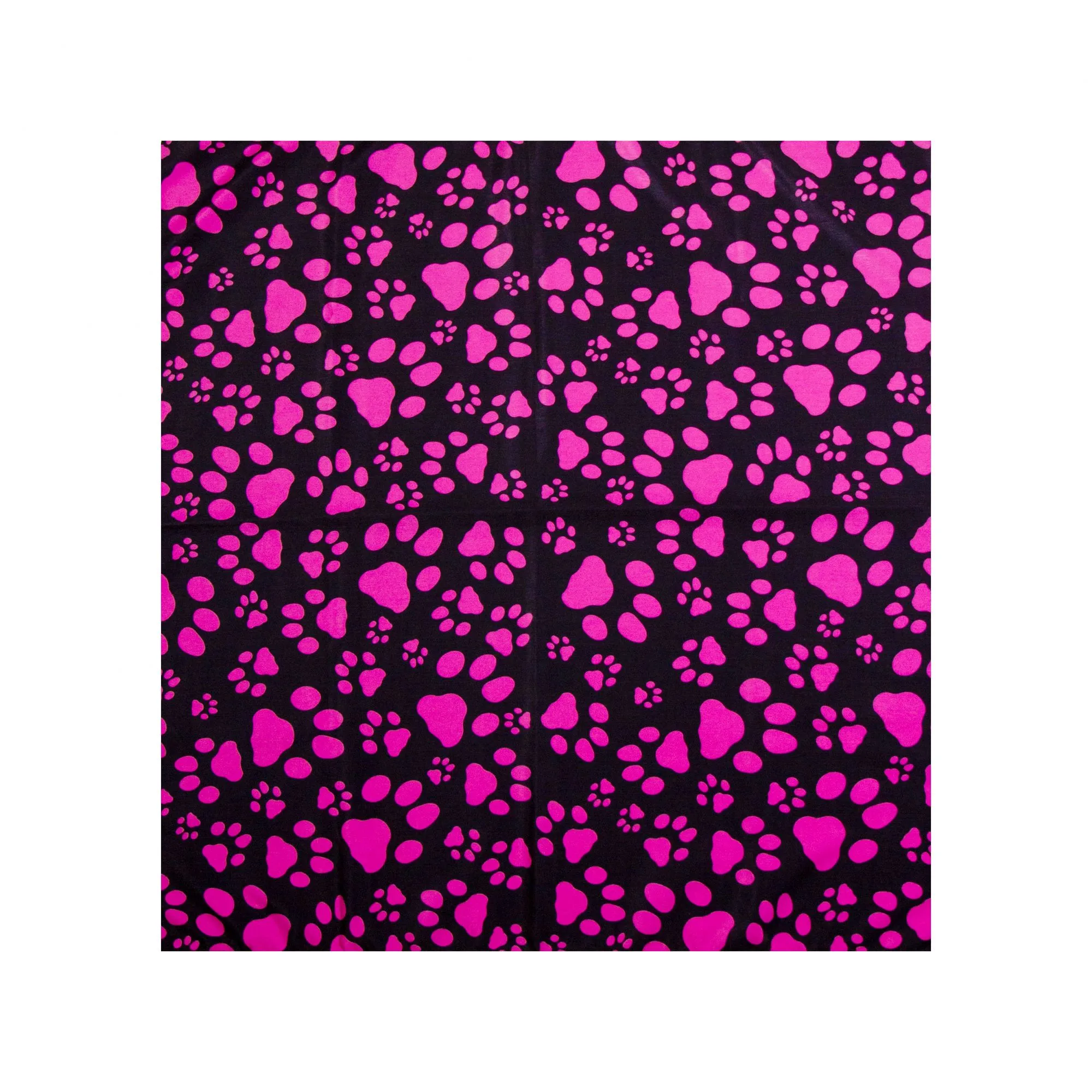 платок pinkrabbit, черный с розовым паттерном (лапки) в Сочи