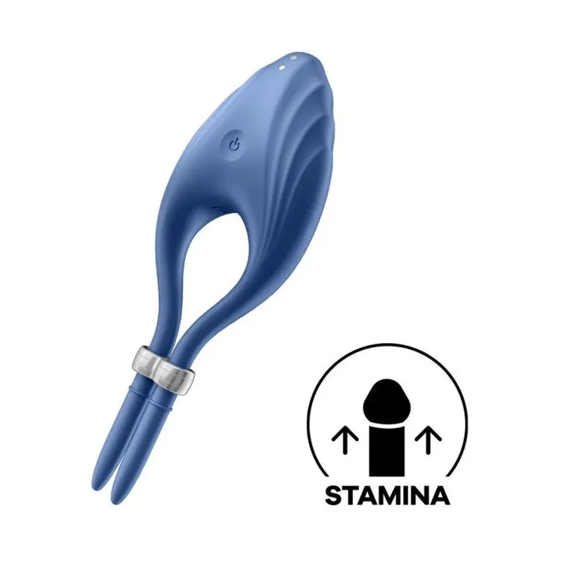 эрекционное кольцо (лассо) duelist с вибрацией (тёмно-синий) в Сочи