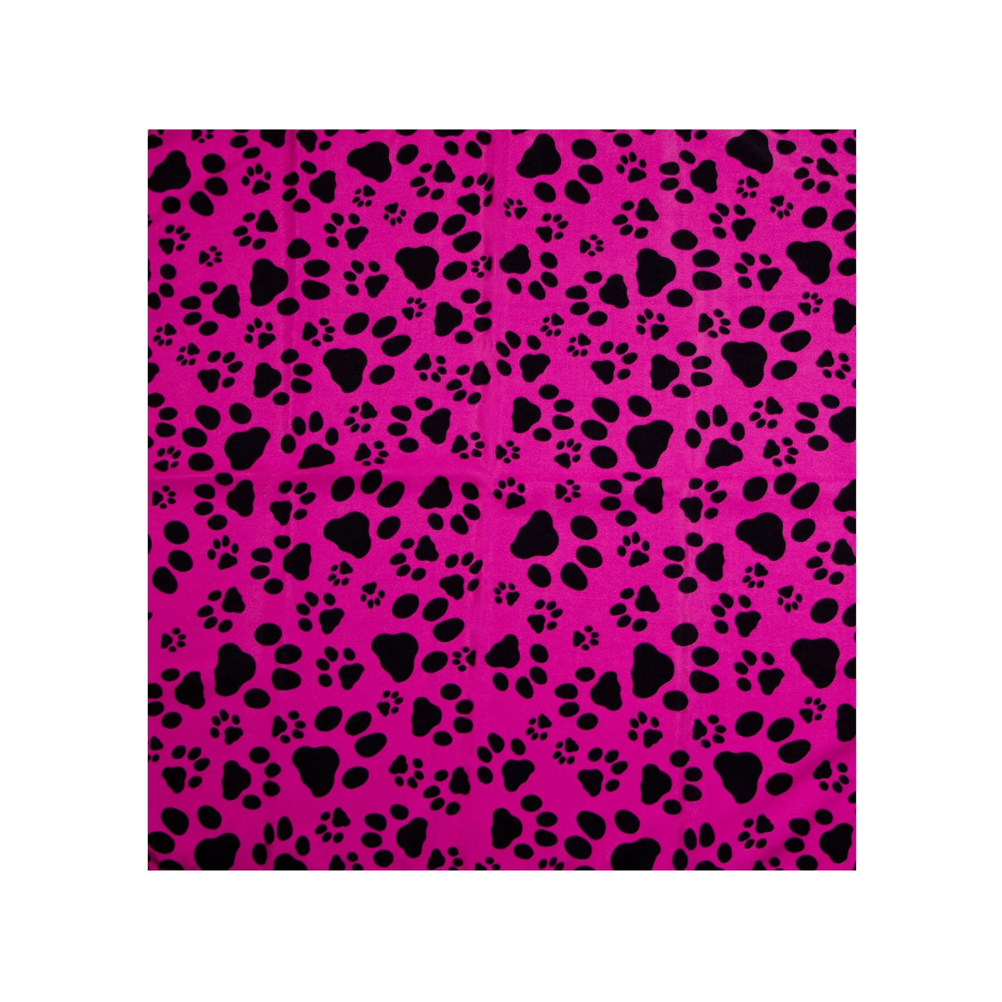 платок pinkrabbit, розовый с черным паттерном (лапки) в Сочи