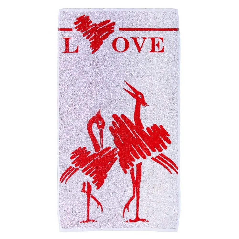 Полотенце махровое Сима Ленд Только ты, белое