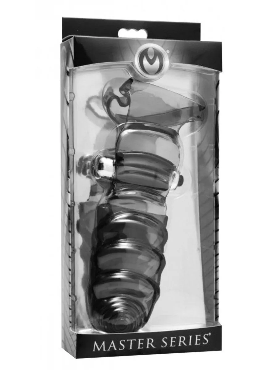 насадка на палец master series для стимуляции точки g, чёрная в Сочи