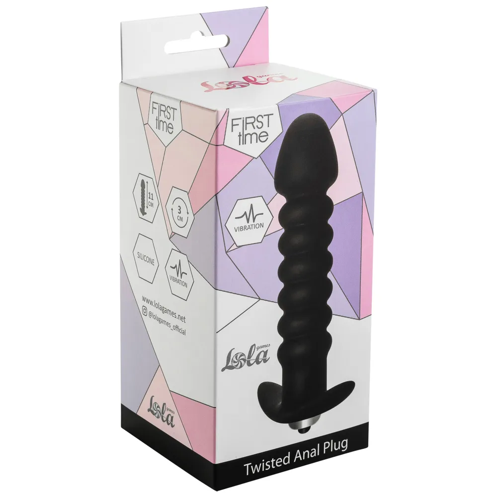 анальная пробка с вибрацией twisted anal plug black (батарейки ааа) 5007-03lola в Сочи