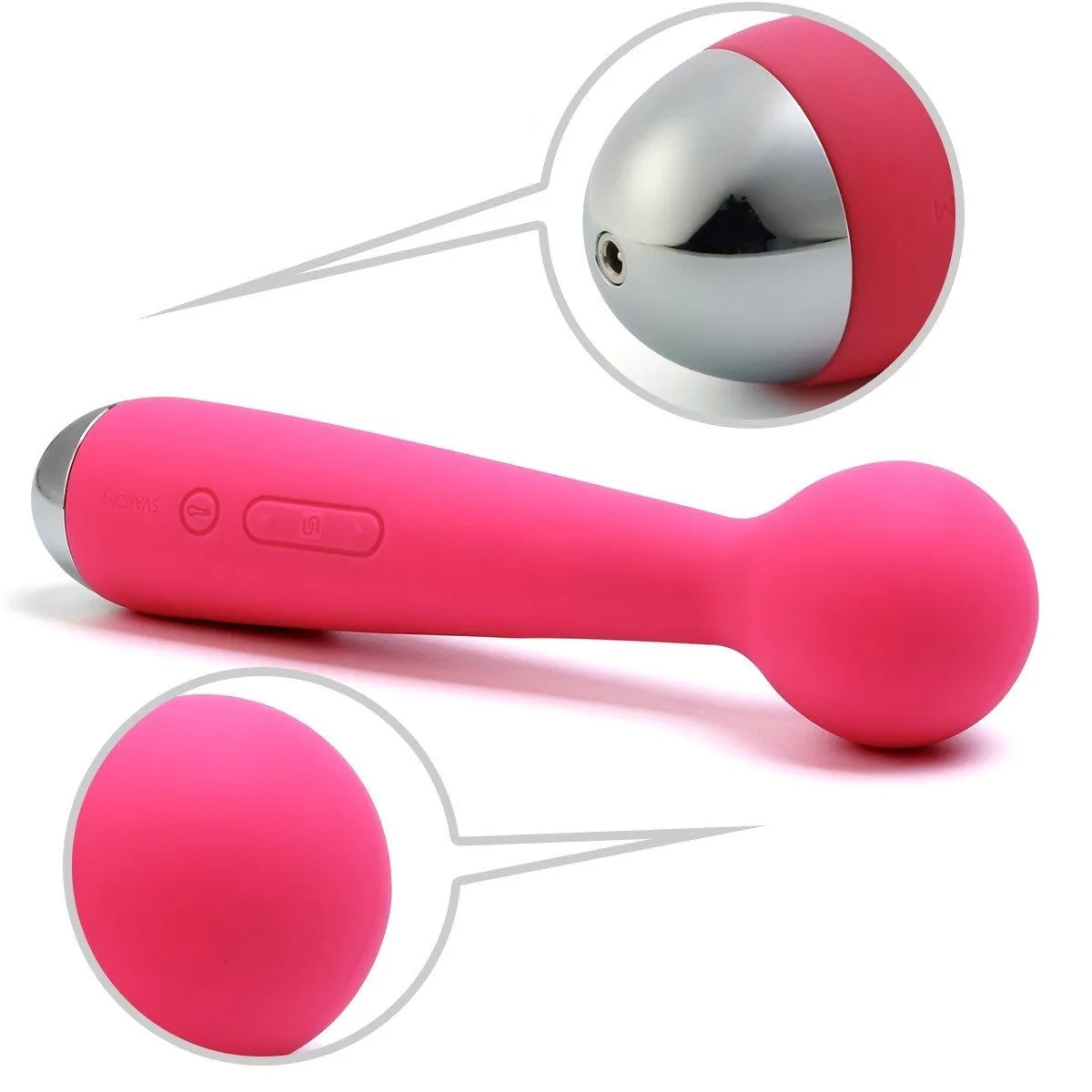 универсальный массажер с насадкой svakom emma, розовый в Сочи