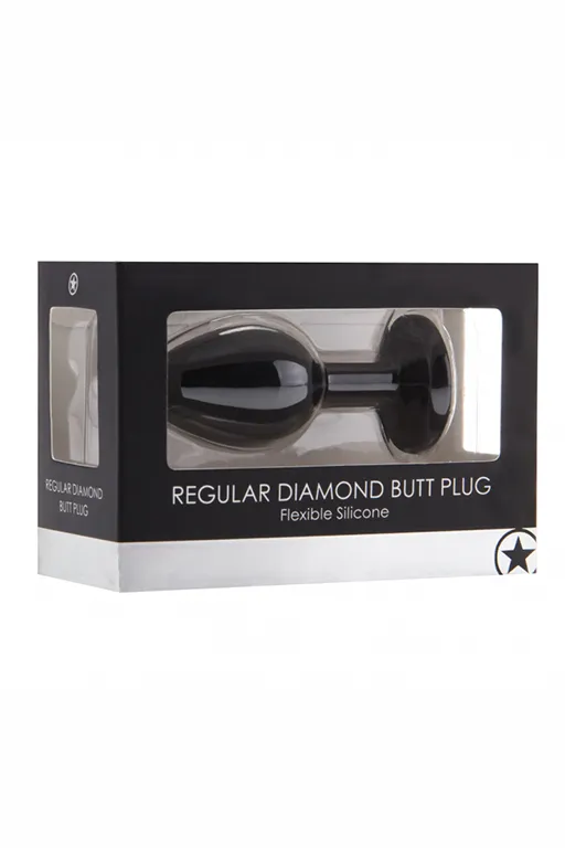 анальная пробка с кристаллом diamond butt plug (medium) в Сочи