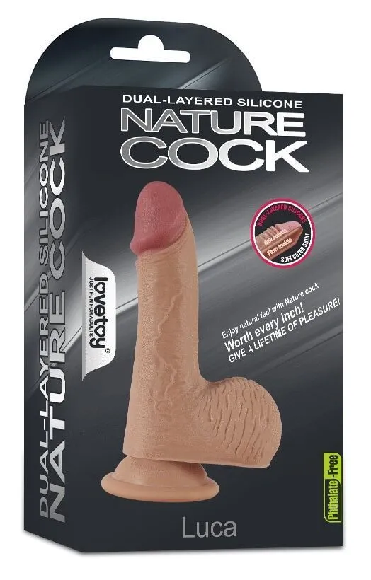 Фаллоимитатор с мошонкой Lovetoy Luca, телесный