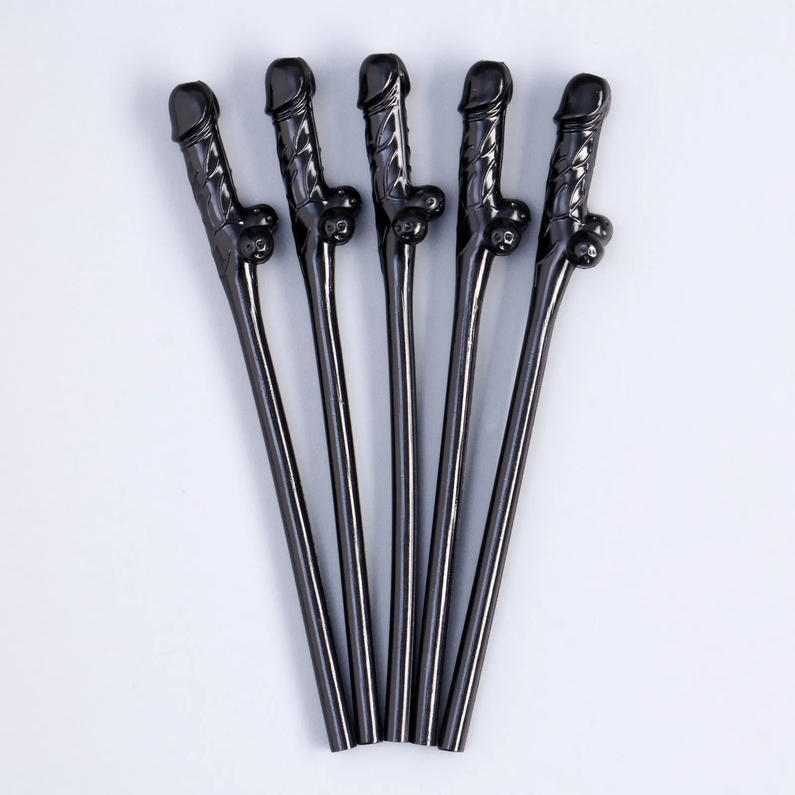 трубочки "девичник", пластик, черные, 5 штук в Сочи