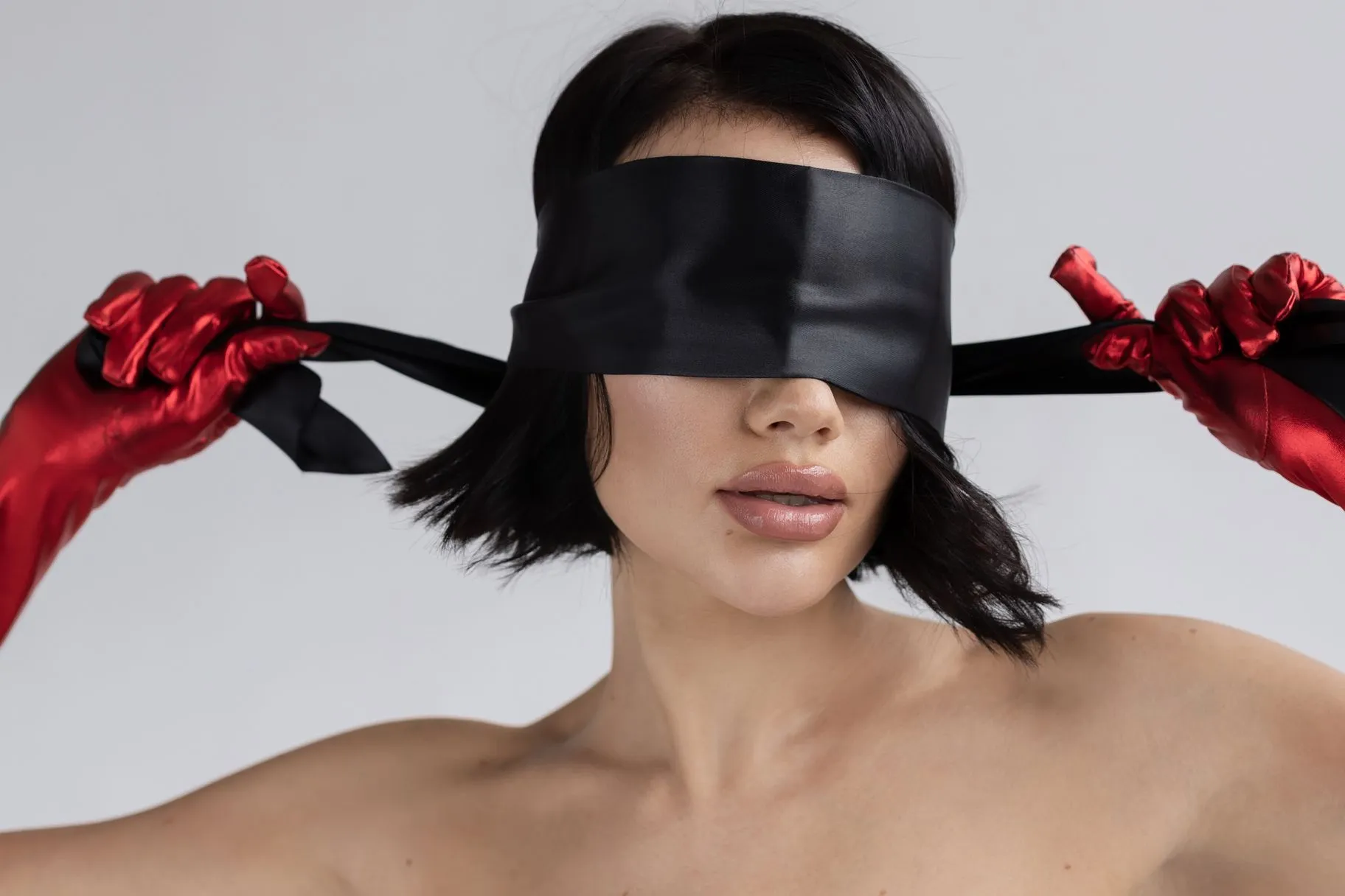 Сатиновая лента для связывания Pink Rabbit, черная