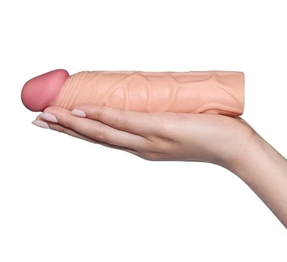 удлиняющая насадка lovetoy pleasure x-tender, телесная в Сочи