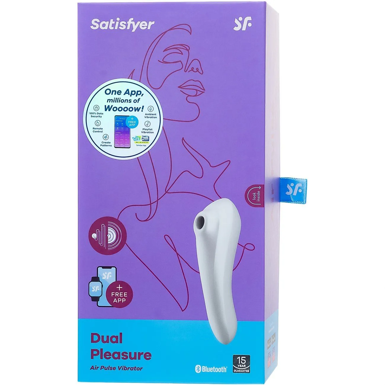 вакуум-волновой бесконтактный стимулятор клитора satisfyer dual pleasure, белый в Сочи