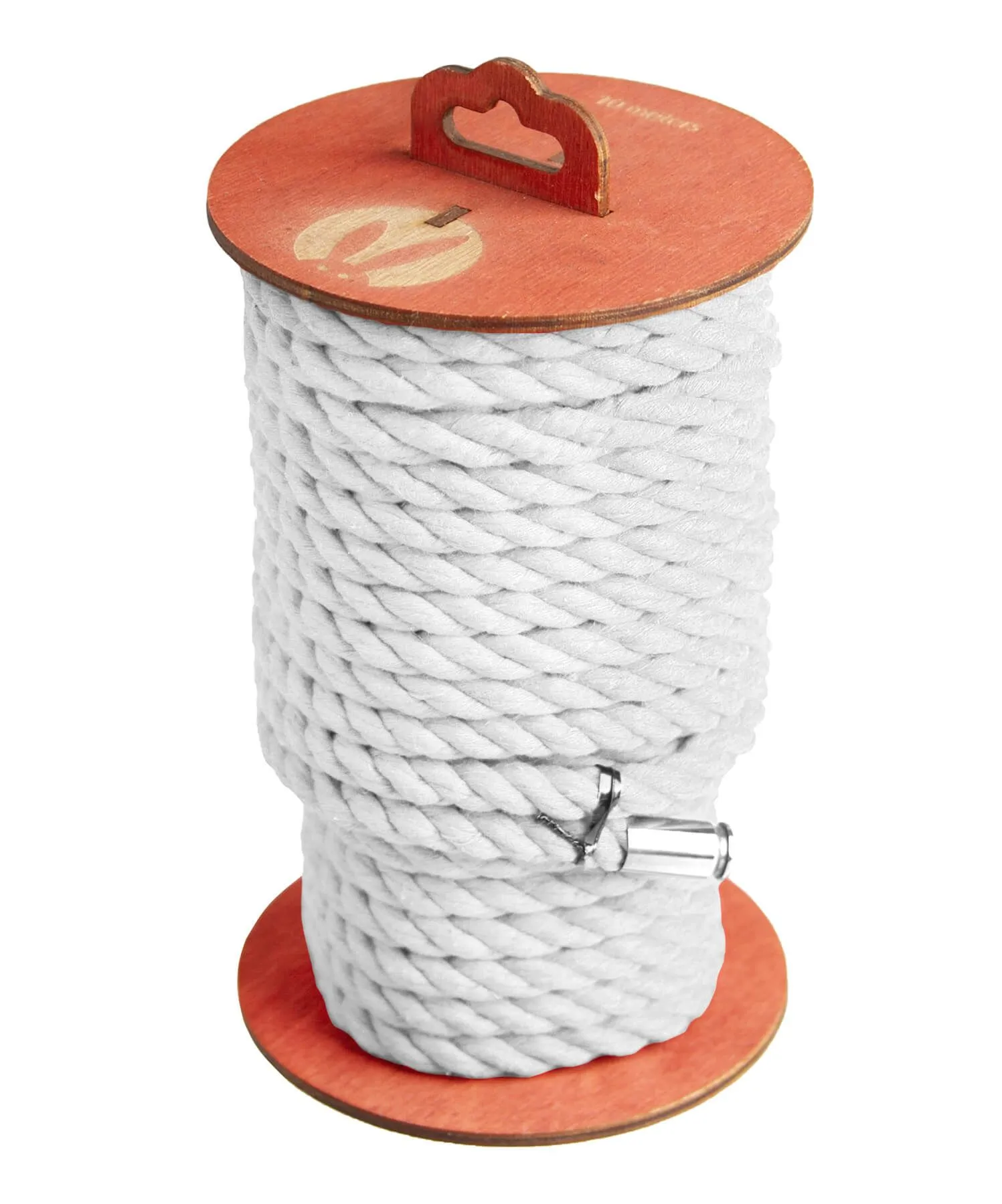 Хлопковая веревка для шибари PinkRabbit белая, 10 м