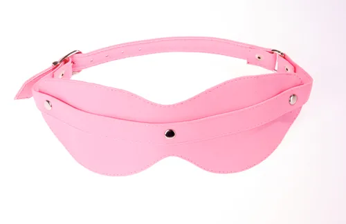 маска на глаза из искусственной кожи розовая 5015-4 в Сочи