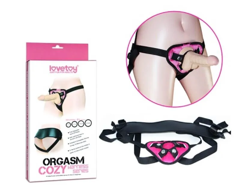 трусики для страпона lovetoy orgasm cozy harness, розовые в Сочи