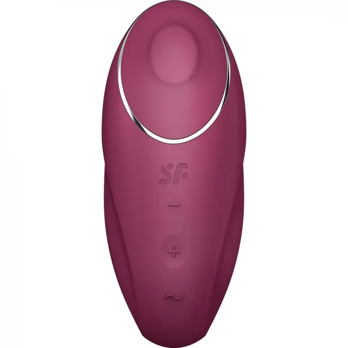 вибромассажер satisfyer tap & climax 1, силикон, бордовый, 11 см в Сочи