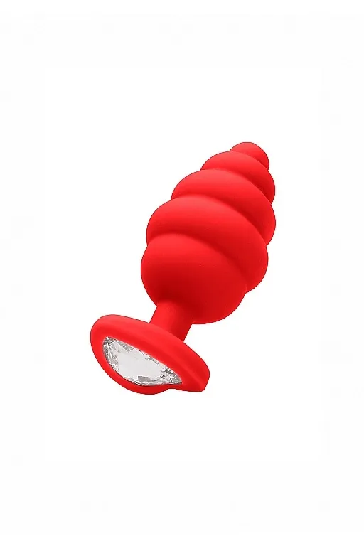 анальная пробка regular ribbed diamond heart plug в Сочи