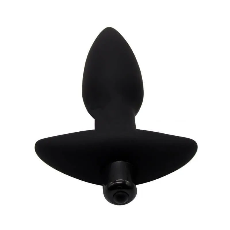 анальная пробка lovetoy silicone fantasy anal plug, с вибрацией, чёрная в Сочи